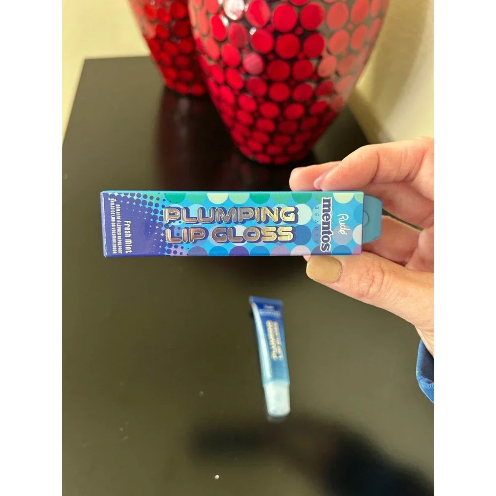 Rude Cosmetics x Mentos Beauty Plumping Lip Gloss - Clean Mint NIB